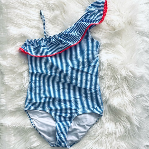 J. Crew Other - NWOT• Crewcuts Seersucker Swimsuit | Girls Size 16